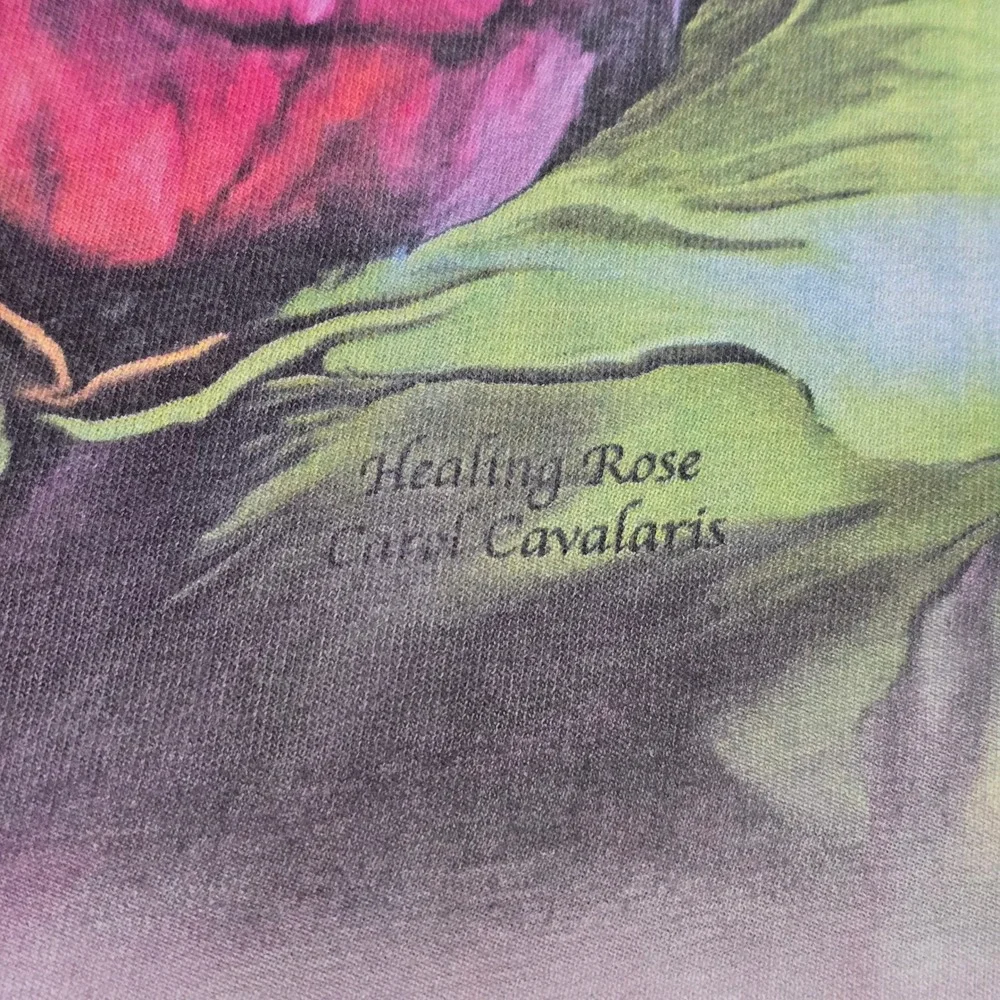The Mountain Unisex Healing Rose Carol Cavalaris Graphic T-Shirt Pink Tie Dye XL